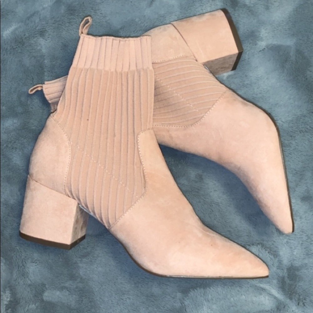 Forever 21 pink ankle booties.